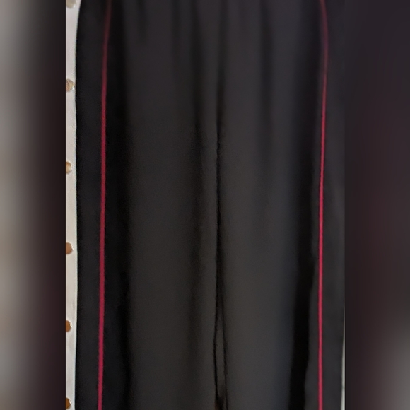 EUC bar III black white/red stripes on sides silver tone buttons open to knee - Picture 8 of 12